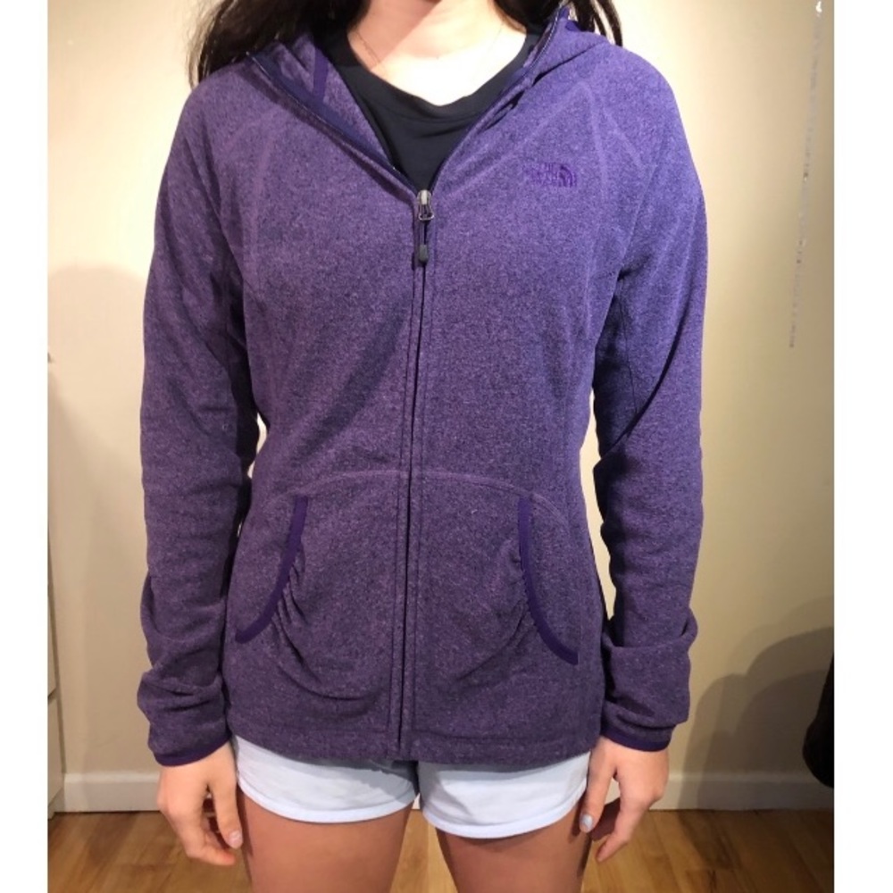 The North Fave Zip Up Polartec Hoodie in Purple